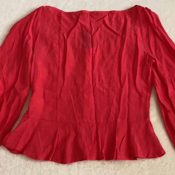 {NWT} Abercrombie & Fitch | Button Front Portrait Neckline Crop Top Pink (XS) - Picture 12 of 13